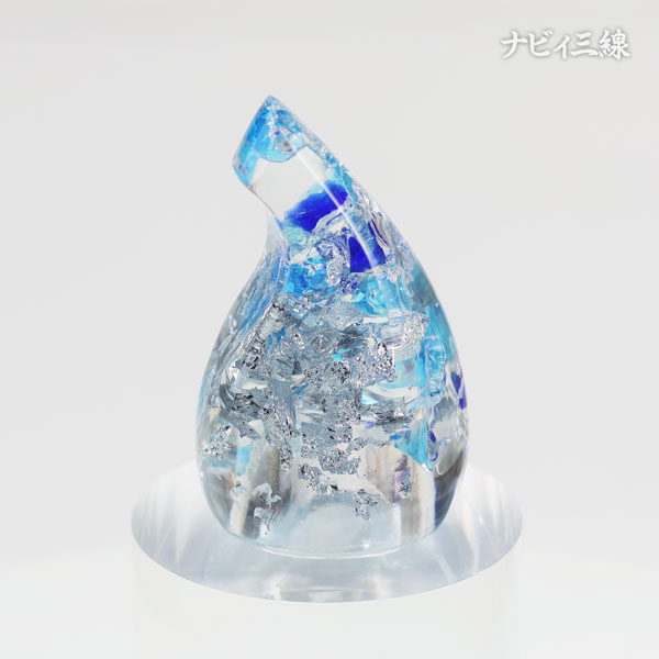 琉球ガラス入りバチ（青）