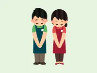 お辞儀店員